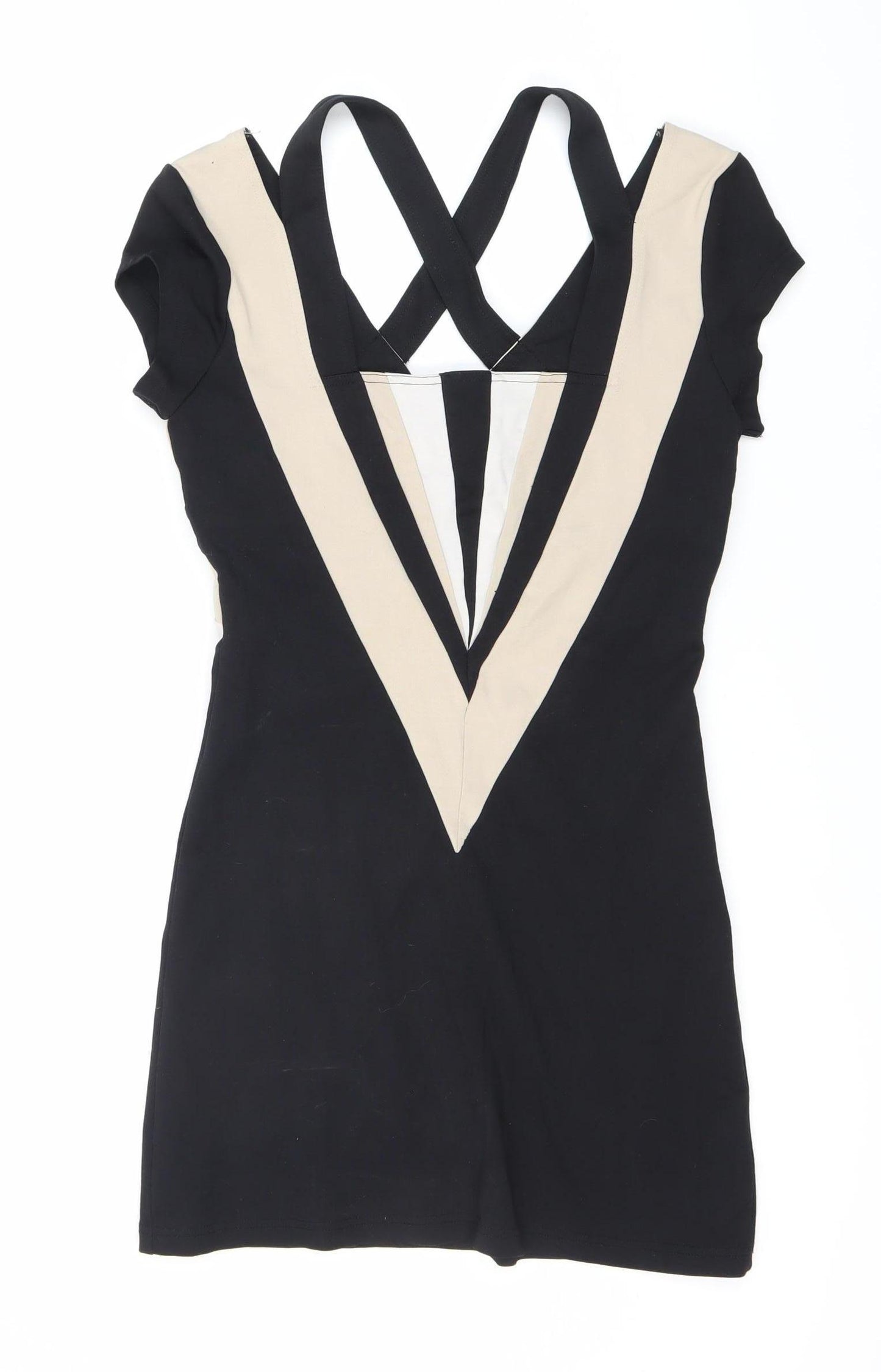 RingSpun Women's Colourblock Knee Length Bodycon Dress