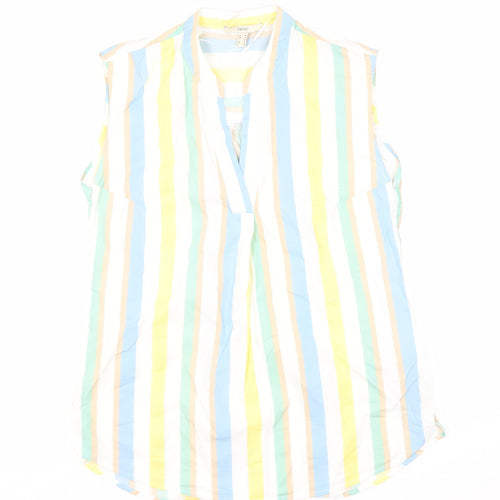 Esprit Women's Multicoloured Striped Tunic Blouse, UK 10