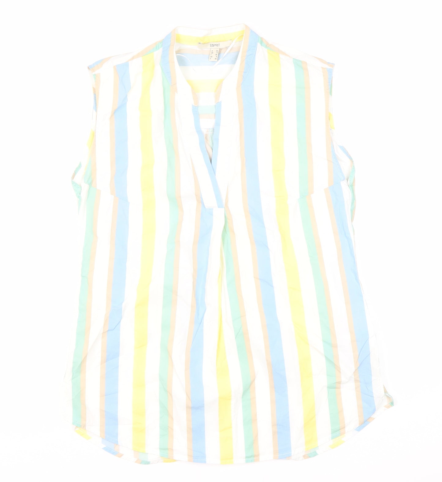 Esprit Women's Multicoloured Striped Tunic Blouse, UK 10