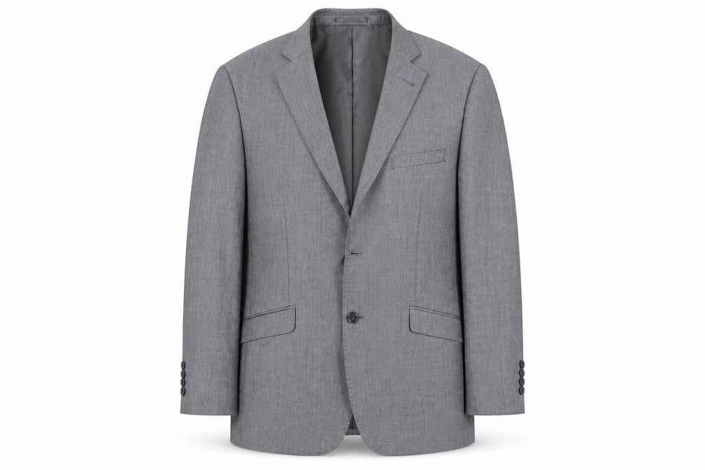Front view of Charlton Gray Men's Grey Suit Jacket 46S