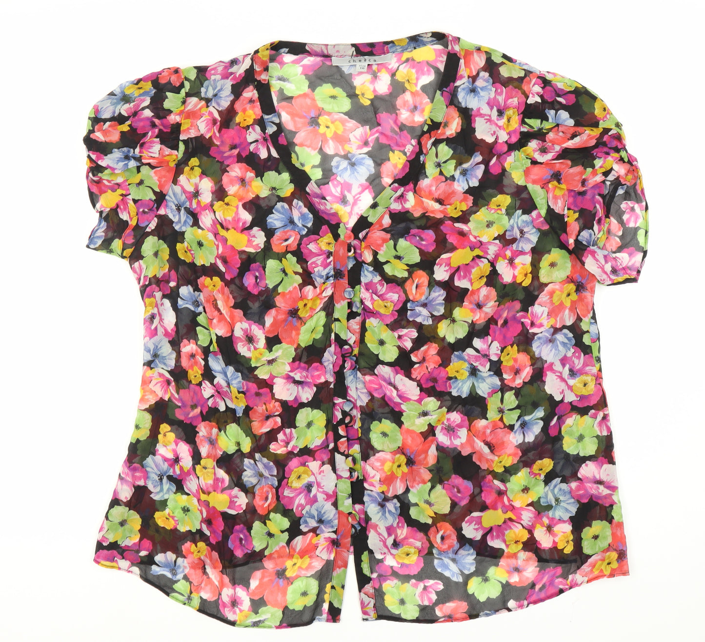 Chesca Women's Multicoloured Floral Blouse, Size 18, Spring Vibe