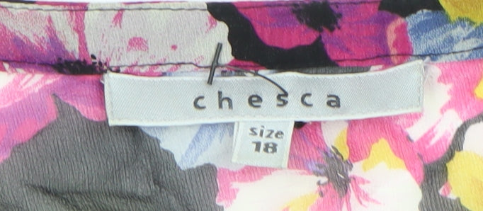 Chesca Women's Multicoloured Floral Blouse, Size 18, Spring Vibe