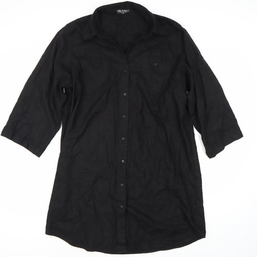 Joella Di Marco Women's 3XL Black Button-Up Shirt