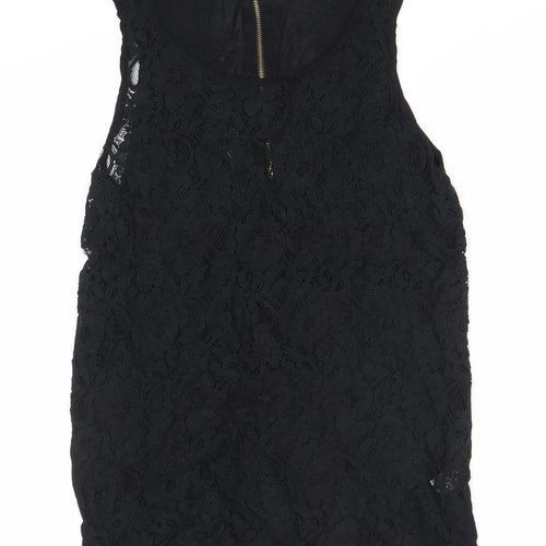 Topshop Women's Black Lace Tank, Size 10