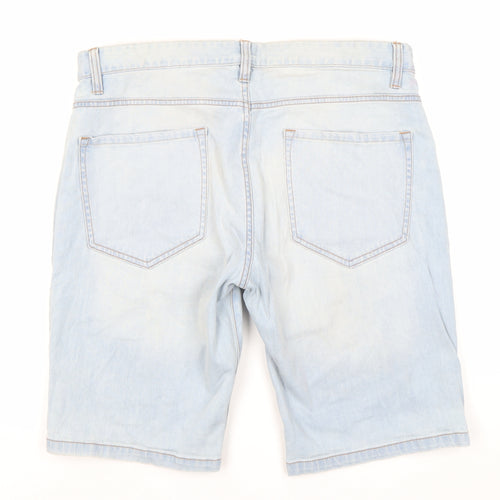 Next Men's Light Blue Denim Chino Shorts 36