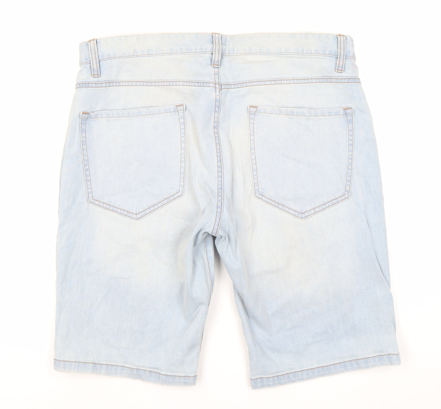 Next Men's Light Blue Denim Chino Shorts 36