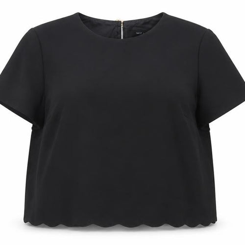 New Look Women's Black Round Neck T-Shirt UK 16