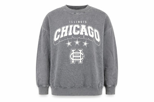 Front view of Divided unisex grey pullover sweatshirt, size 12