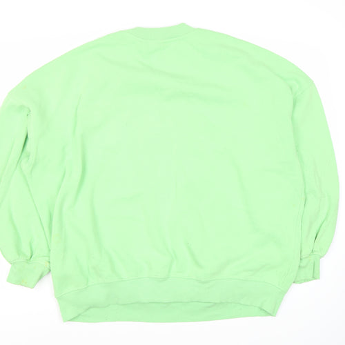 H&M Divided Unisex Large Green Graphic Sweatshirt