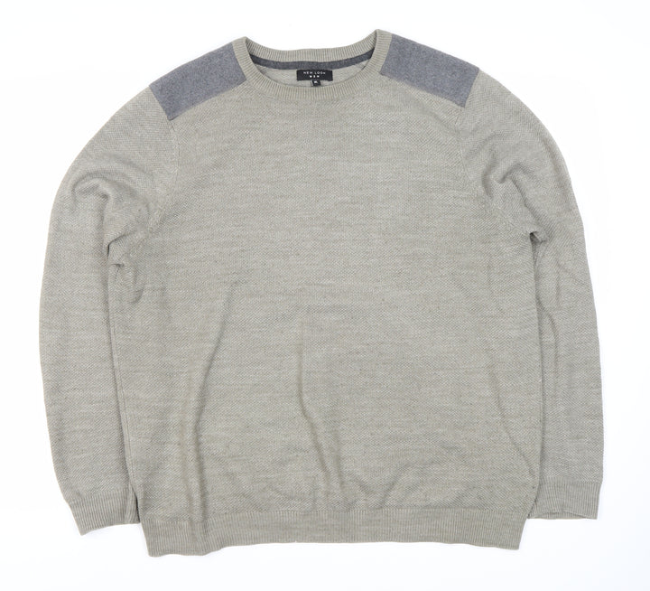 New Look Men’s Grey XL Pullover Jumper
