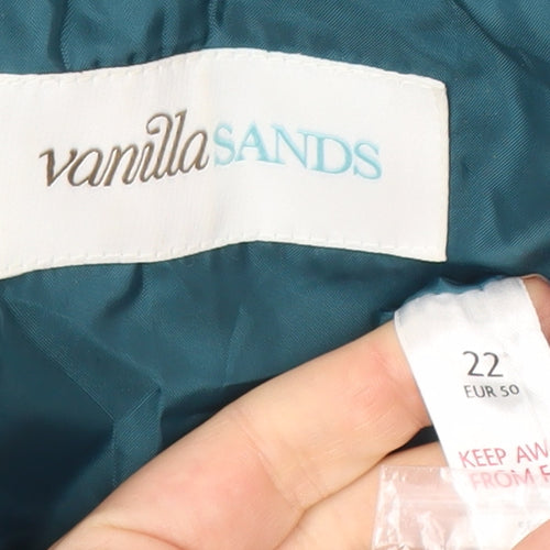 Vanilla Sands Women's Green Mid-Length Jacket Size 22