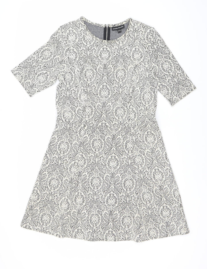 Noa Noa Women's Grey A-Line Dress, UK 8