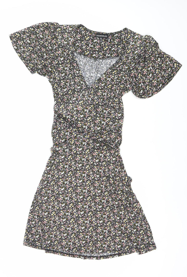 Warehouse Women's Multicoloured Floral Dress Size 6