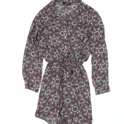 New Look Women's Multicoloured Floral Playsuit UK 6
