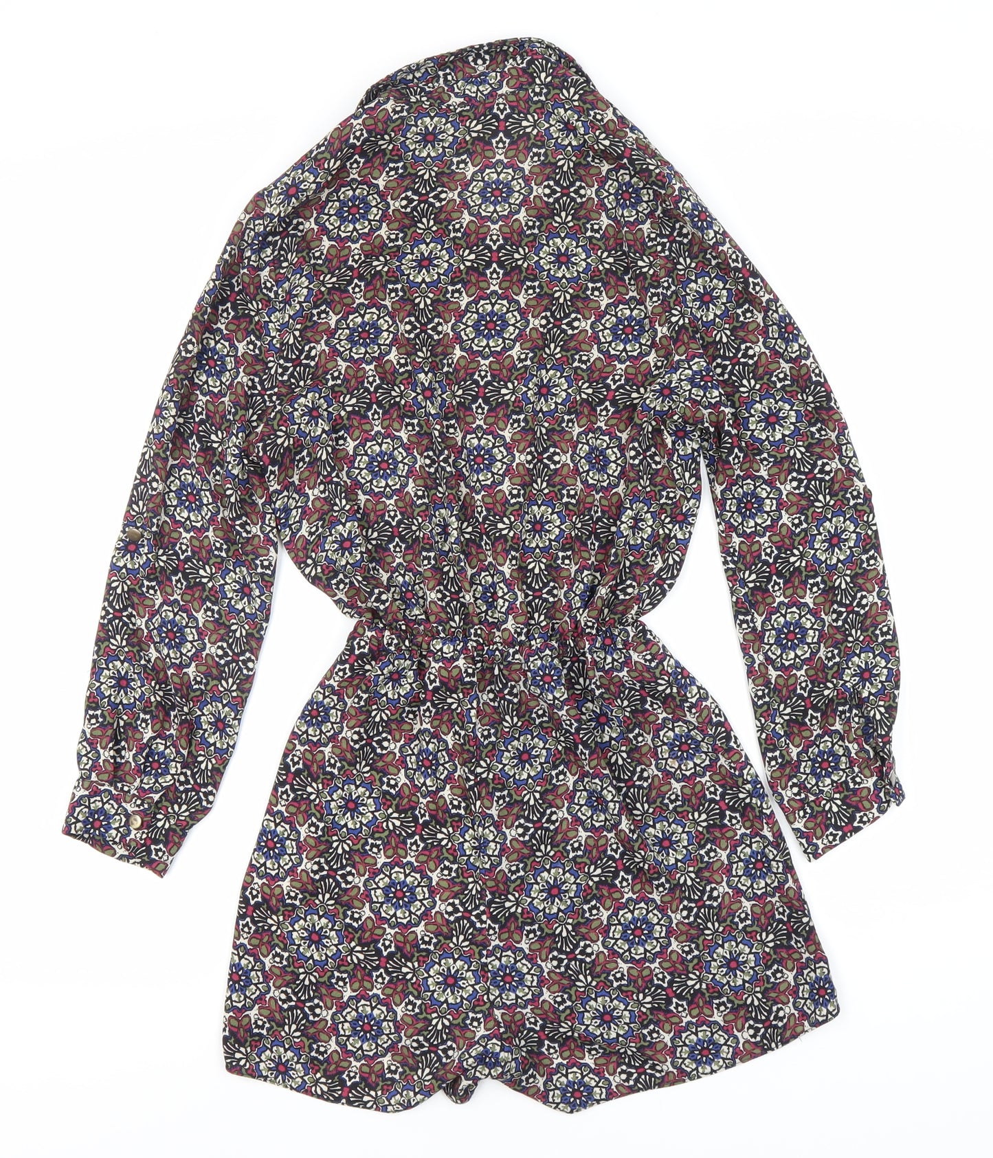 New Look Women's Multicoloured Floral Playsuit UK 6