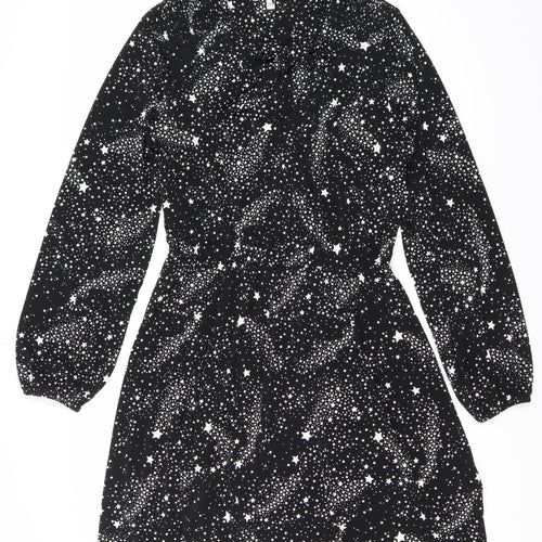 Oasis Women's Black Star Dress, M, Long Sleeve, Lightweight