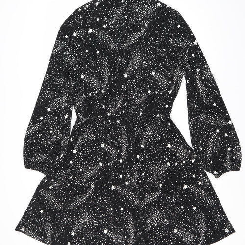 Oasis Women's Black Star Dress, M, Long Sleeve, Lightweight