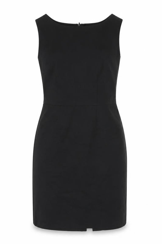 Front view of Next Women's Black Sleeveless Sheath Dress, size 12