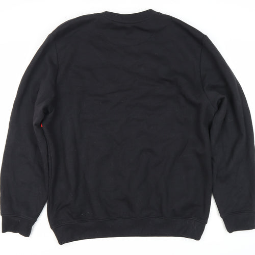 boohooMAN Men's Black Sweatshirt L - Logo Pullover