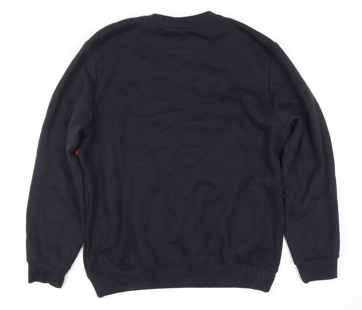 boohooMAN Men's Black Sweatshirt L - Logo Pullover