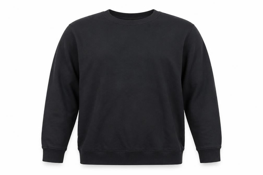 Front view of boohooMAN Men's Black Sweatshirt L - Logo Pullover