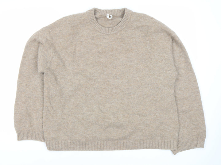 H&M Women's XS Beige Crew Neck Pullover Jumper