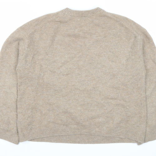 H&M Women's XS Beige Crew Neck Pullover Jumper