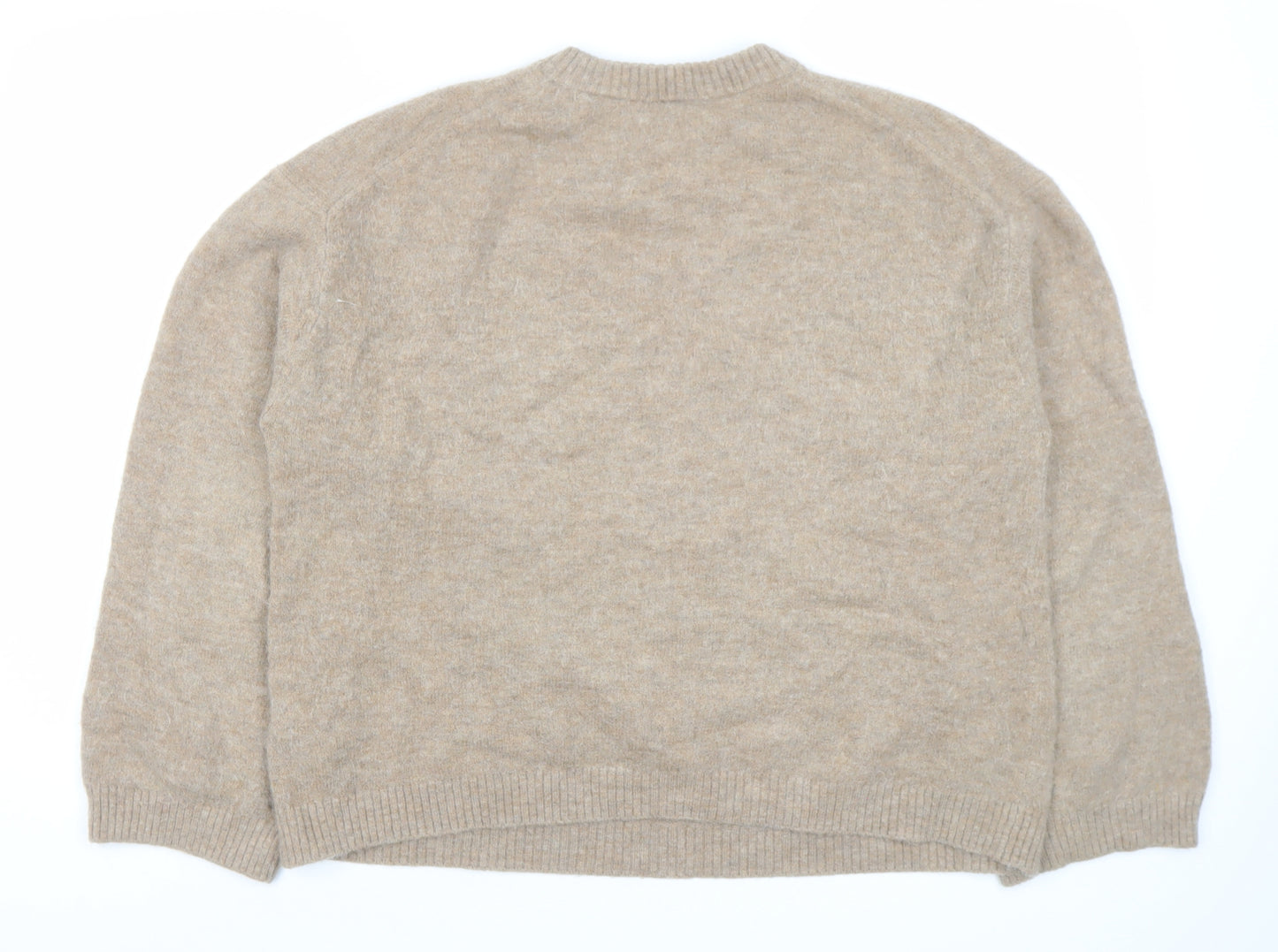 H&M Women's XS Beige Crew Neck Pullover Jumper