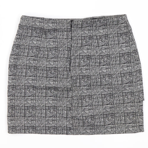 River Island Women's Black Check Pencil Skirt Size 8