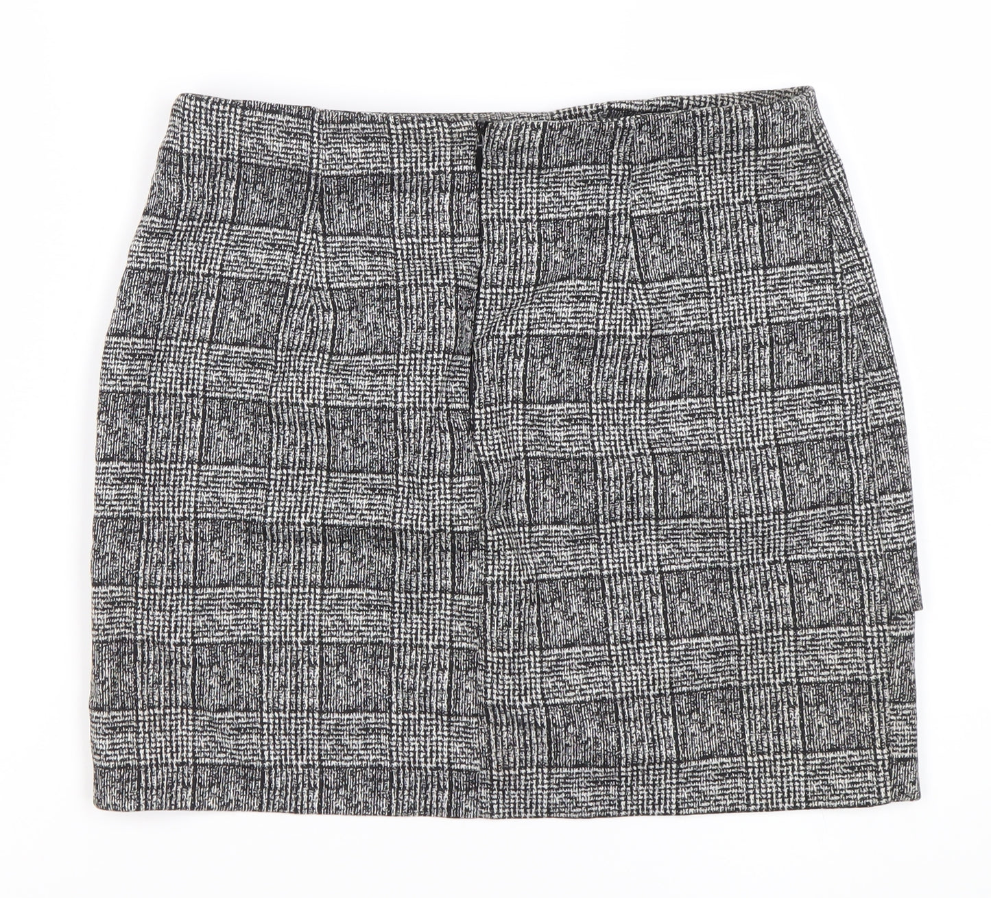 River Island Women's Black Check Pencil Skirt Size 8