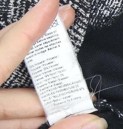 River Island Women's Black Check Pencil Skirt Size 8