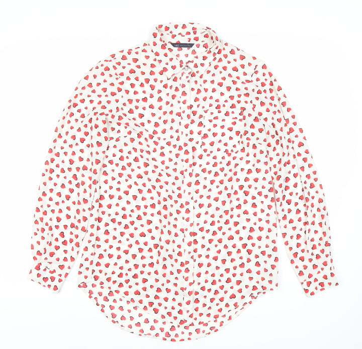 Marks and Spencer Women's Multicoloured Button-Up, Size 8