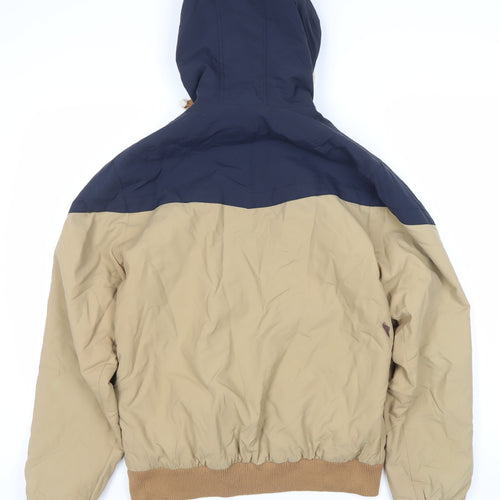 Soulstar Men's Beige Blue Hooded Puffer Jacket S