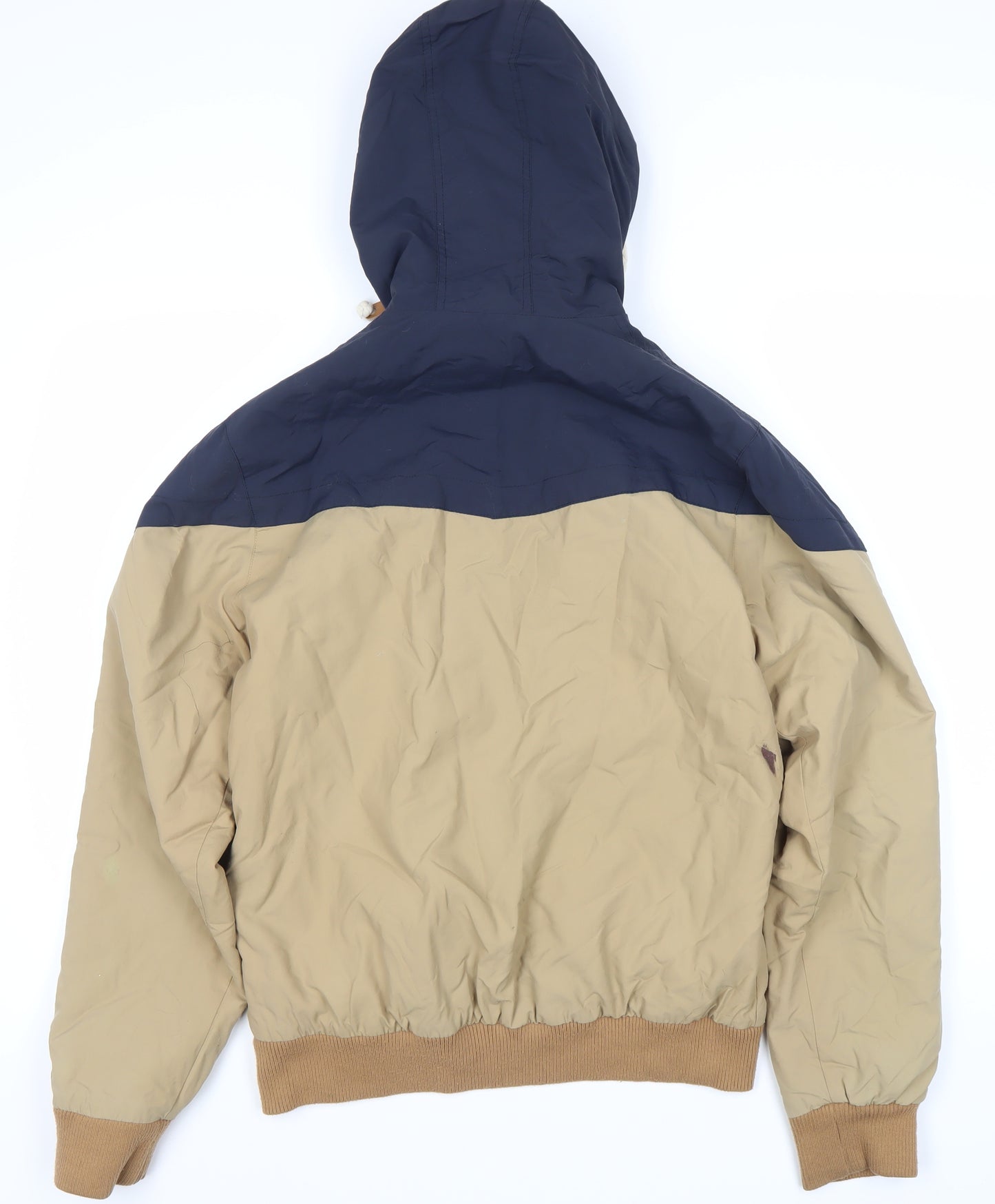 Soulstar Men's Beige Blue Hooded Puffer Jacket S
