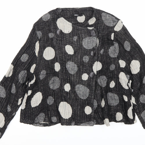 Elegant Women's Black Polka Dot Lace Jacket
