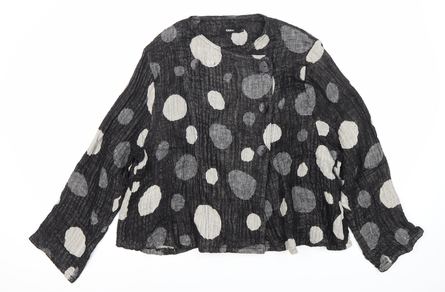 Elegant Women's Black Polka Dot Lace Jacket