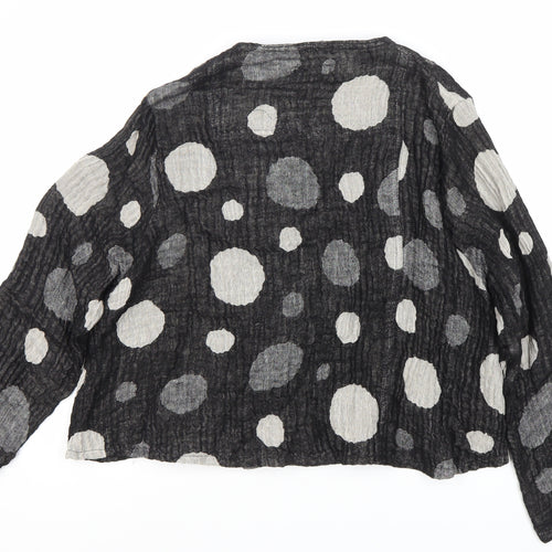 Elegant Women's Black Polka Dot Lace Jacket