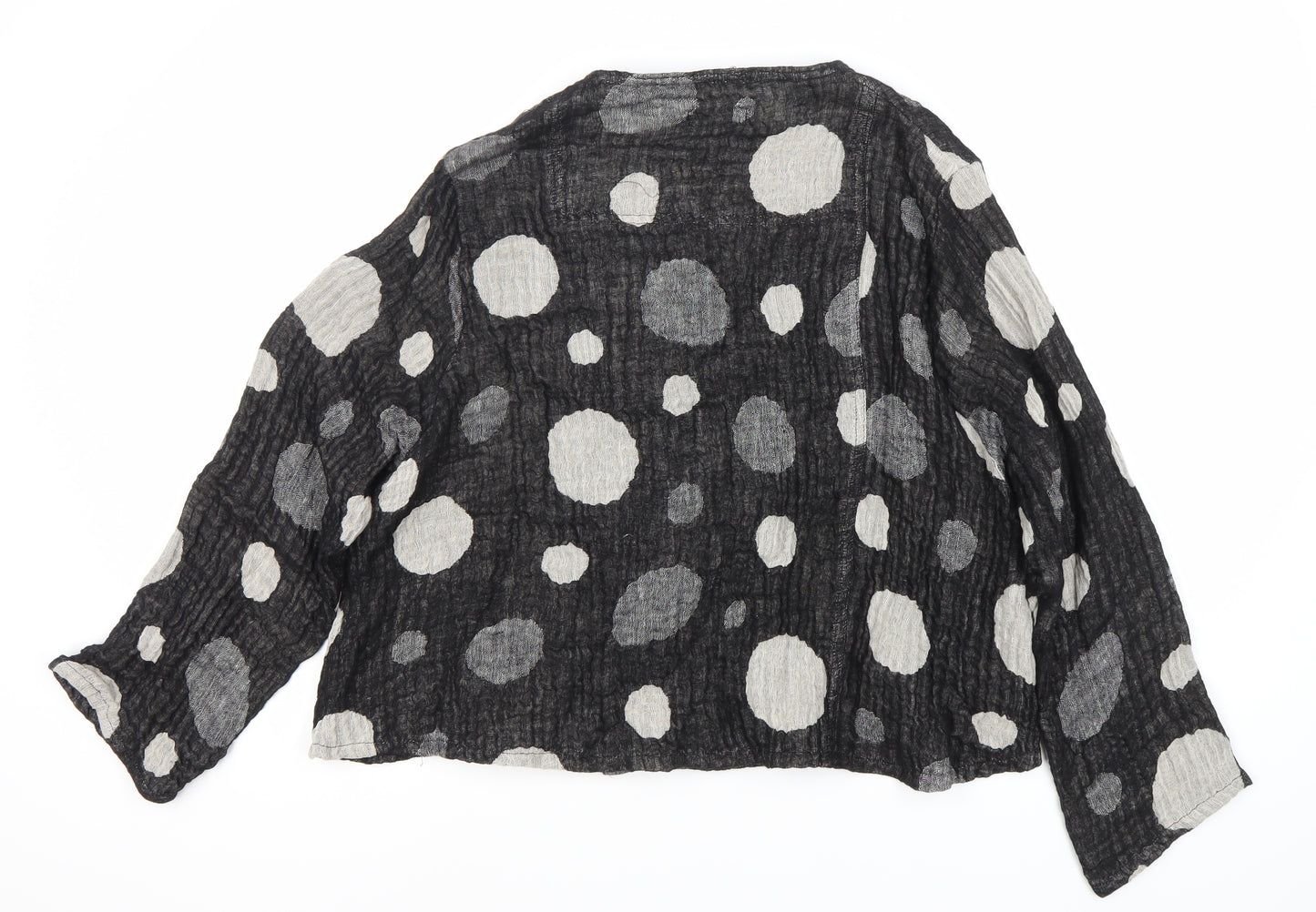 Elegant Women's Black Polka Dot Lace Jacket