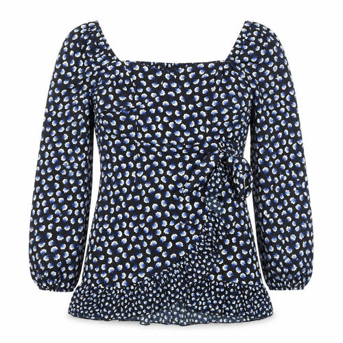 Zino Women's Blue Floral Long Sleeve Dress