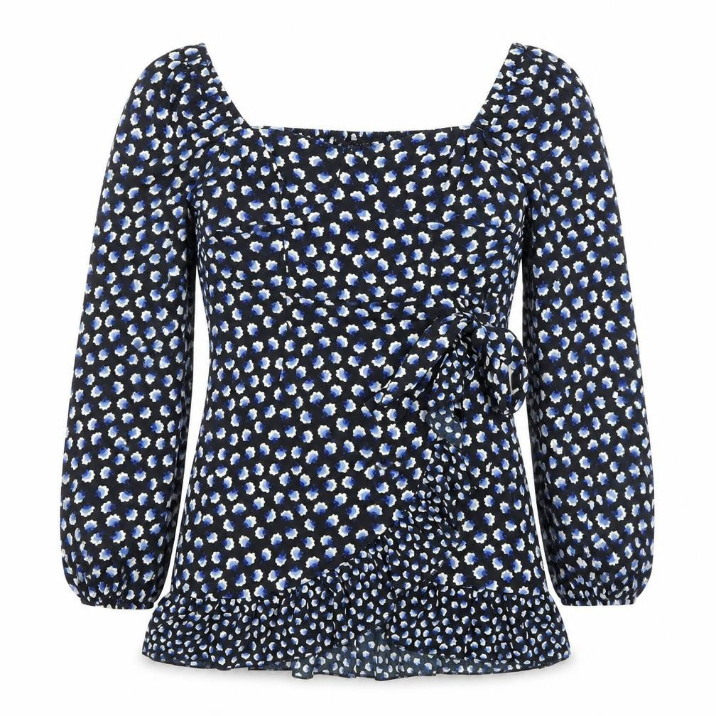 Zino Women's Blue Floral Long Sleeve Dress