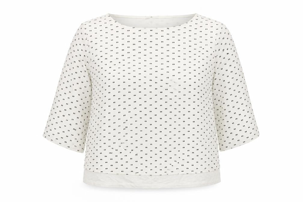 Front view of Marks & Spencer Women's White 3/4 Sleeve Viscose Blouse