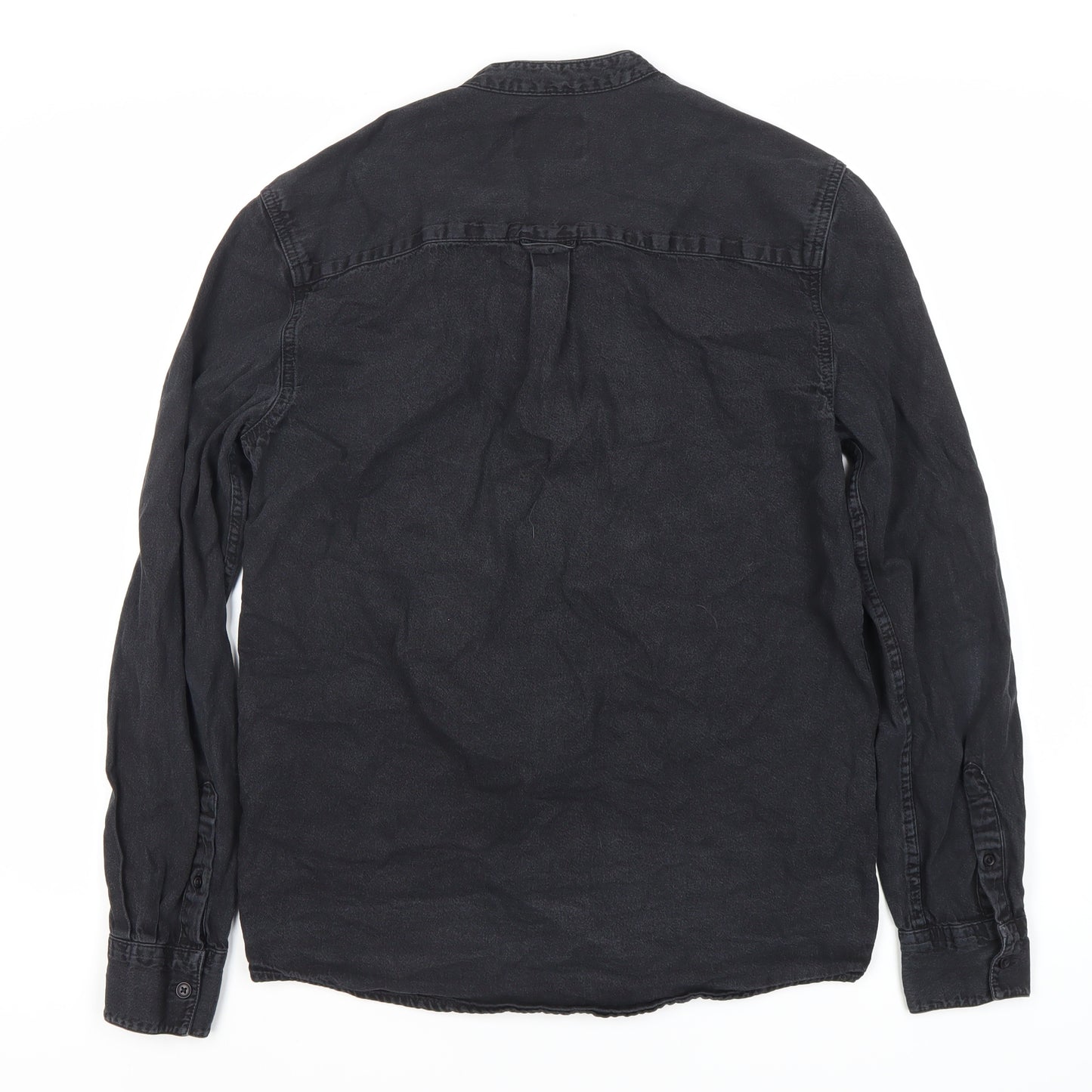 Topman Men's Black Long Sleeve Button-Up Shirt