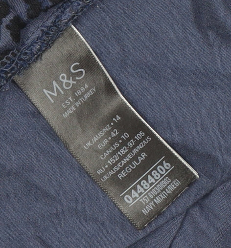 Marks and Spencer Women's Blue Animal Print Joggers Size 14