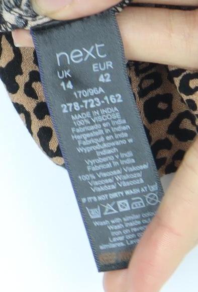 Next Women's Multicoloured Animal Print Jumpsuit Size 14