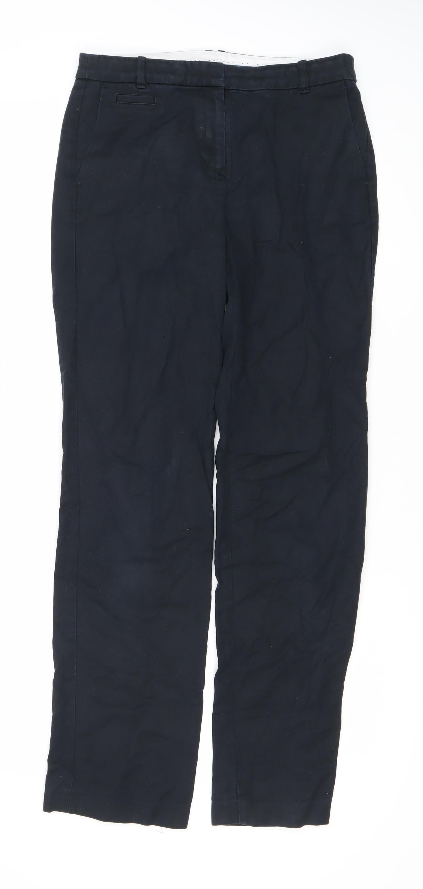 Esprit Women's Black Trousers, Size 8, Mid-Rise, Straight Leg