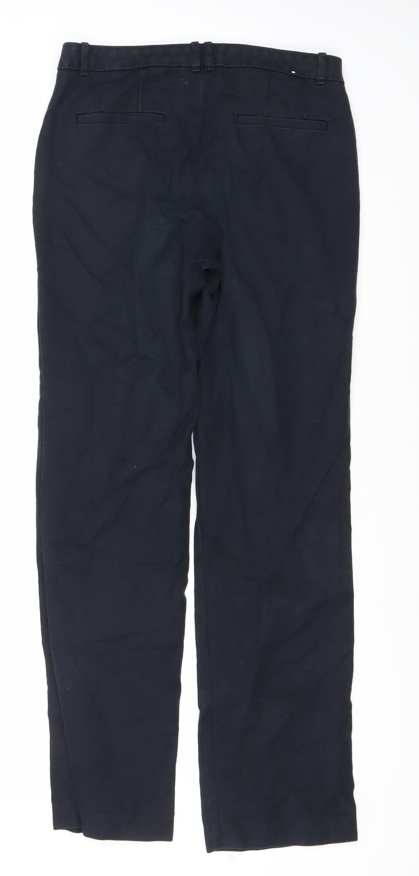Esprit Women's Black Trousers, Size 8, Mid-Rise, Straight Leg