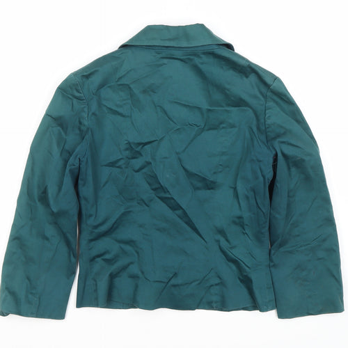 H&M Green Women's Blazer, Size 6, Classic Fit, Lined