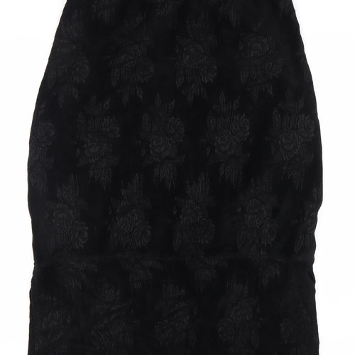 Sahara Women's Black Floral Medium Skirt