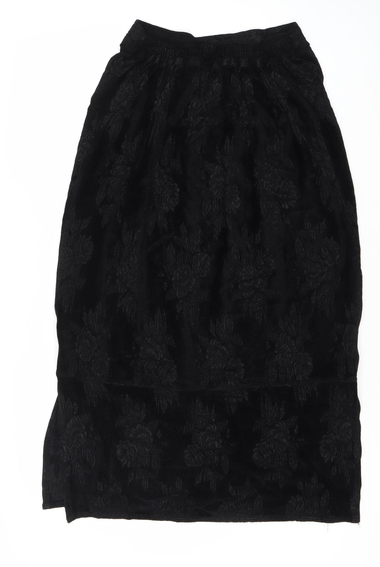 Sahara Women's Black Floral Medium Skirt