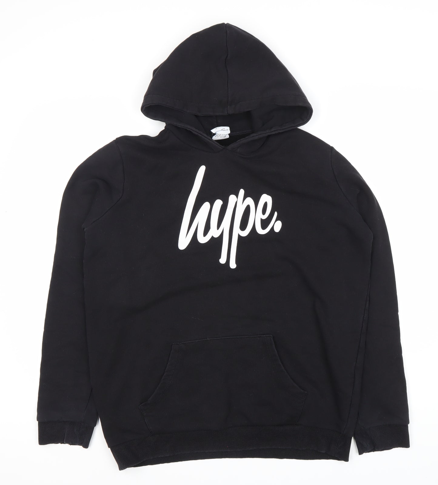 Hype Boys Black Logo Pullover Hoodie 16 Years
